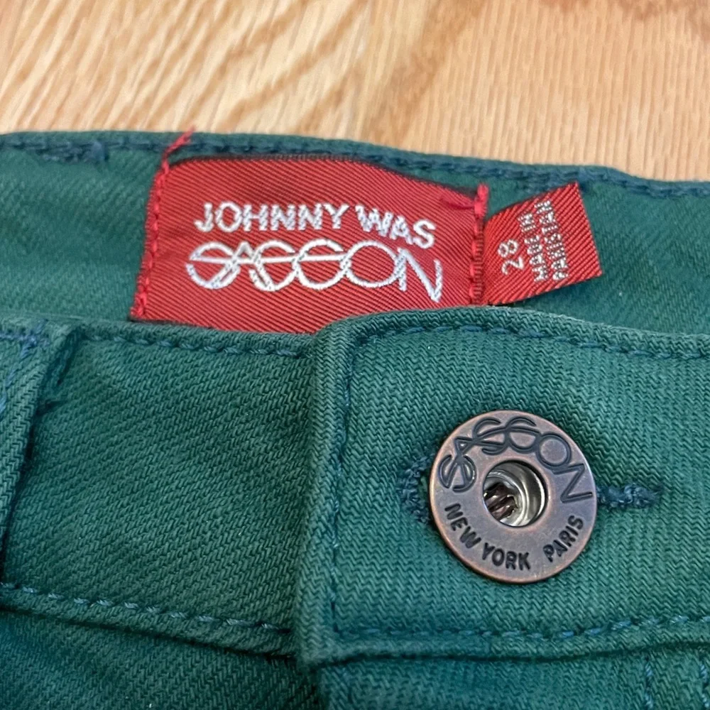 NWT Johnny Was Sasson Sancere Straight Leg Green Jean